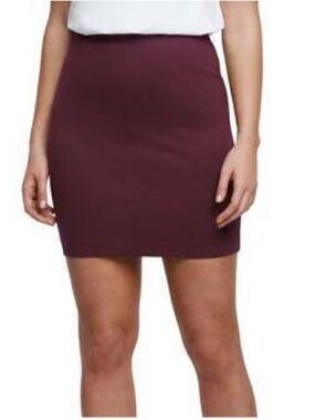 Only Hearts Wine Bodycon Mini Skirt